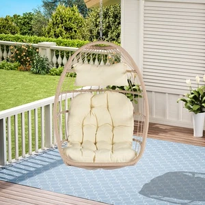 Swing Chair Hanging Chair,Outdoor Garden,Khaki - Picture 1 of 7