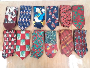 Vintage Herren Weihnachtskrawatte 12 Stück - Bild 1 von 14