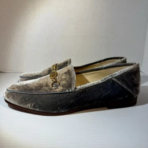 Sam Edelman Loraine Prima Samt Slipper Schuhe grau gold Bit Halbschuhe Damen 7M - Bild 1 von 14