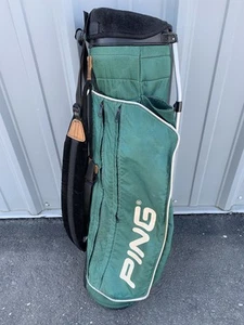 Vintage Ping Hoofer Green Stand Bag - 4-Way, Dual Strap, Lightweight - GO RETRO! - Picture 1 of 15