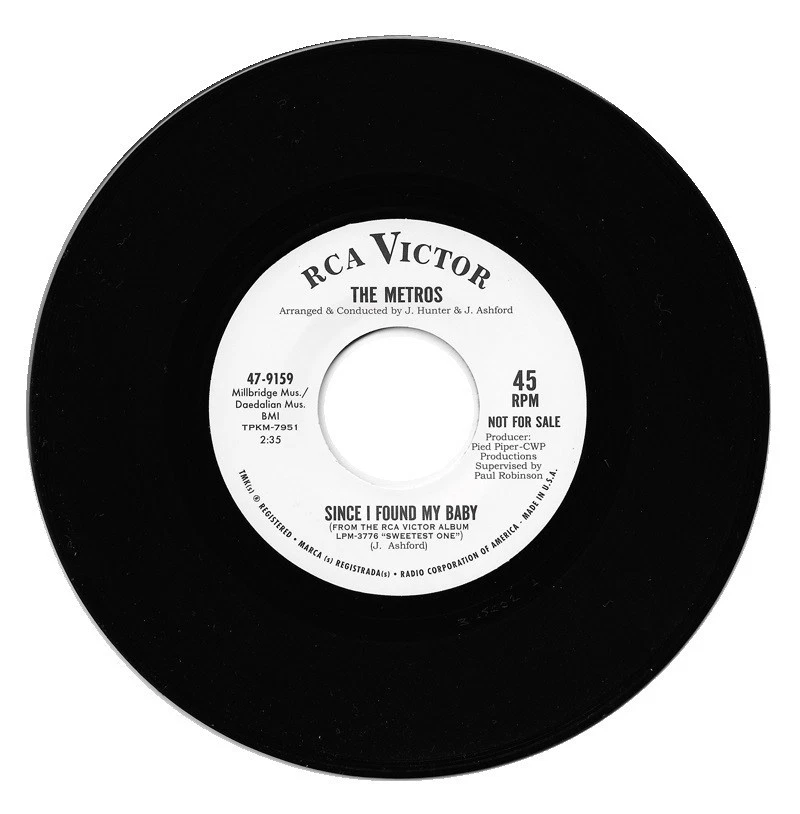 The Metros Since I Found My Baby / I'll  Never Forget You Northern Soul Listen - Image 1 of 2