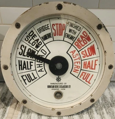 1967 NUNOTANI KEIKI SEISKUSHO LTD, Japão - Medidor telégrafo de parede para sala de máquinas - Imagem 1 de 4