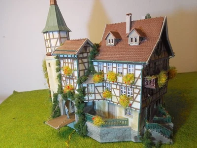 Faller H0 Schloss Mit Zugbrücke 1:87 Haus Top Fertig Gebaut - Bild 1 von 4