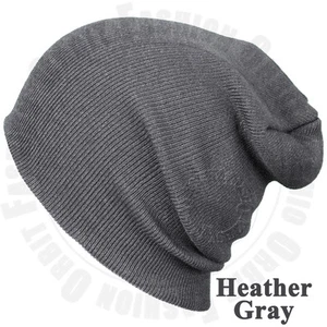 Knit Beanie Hat Cuffed Ribbed Skull Cap Soft Acrylic Stretch Fit Warm Blank Mens - Picture 1 of 32