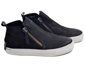 CRIME London Women's NERO DONNA LEATHER HIGH-TOP w/SIDE-ZIP SHOES - 39 / 9 - Picture 1 of 9
