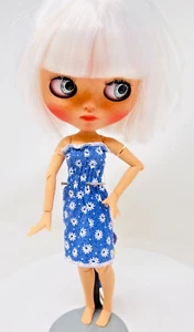 Vestido sin tirantes floral fruncido hecho a mano para muñecas Blythe - Imagen 1 de 8