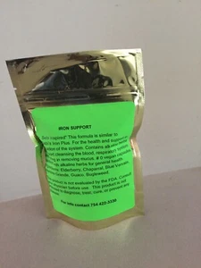 Iron support "Dr. Sebi inspired" (Similar to "Iron Plus") Vegan herbal capsules - Picture 1 of 1