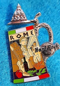 ROME BEER STEIN TANKARD SERIES OPENING LID FORUM STATUES Hard Rock Cafe PIN LE - Picture 1 of 1