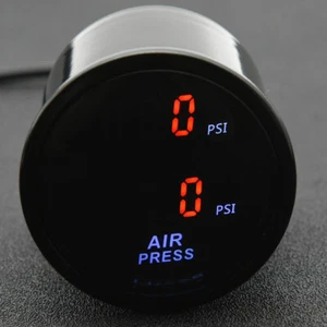 2" 52mm Car PSI Air Pressure Gauge RED LED Dual Digital Display Air Ride Gauge - Picture 1 of 12