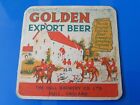 Hull Brewery Beer Mat Uk Cat No!!. Golden Export Beer.