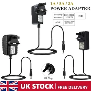 Adaptador transformador de fuente de alimentación de enchufe del Reino Unido AC100-240V DC 12V 2A -10A para tira de LED - Imagen 1 de 4