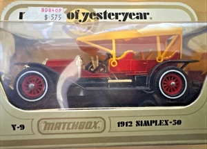 Matchbox Models Of Yesteryear Y-9 1912 Simplex - 50. England 1968. Red/Orange. - Picture 1 of 6