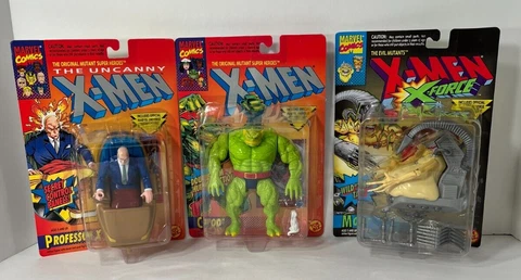 1994-93 Toy Biz X-Men Super Mutants  CH'OD, MOJO, Professor X, Lot-3 Figures NEW Cover