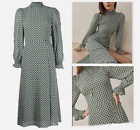 Reformation Stevi Mosaic Long Sleeve Midi Dress. Size 4