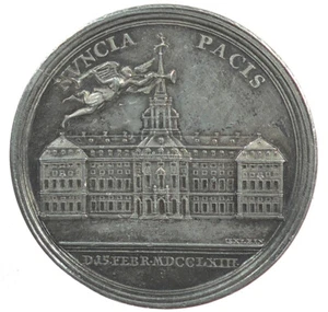 1763 Países Bajos LA GUERRA DE LOS SIETE AÑOS - PAZ DE PARÍSplata 45mm Betts 446 - Imagen 1 de 2