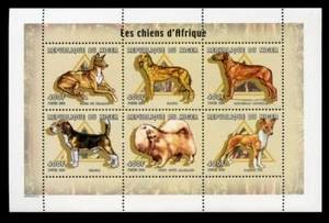 BASENJI RHODESIAN RIDGEBACK SALUKI PHAROAH HOUND SPITZ Dog Stamp Set Niger 2000 - Picture 1 of 1