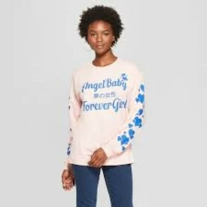 Junior’s Angel Baby Forever Girl with Blue Hearts T-Shirt XS - Picture 1 of 2