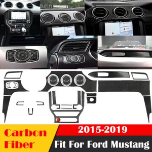 Für Ford Mustang 15-19 Kohlenstoff Ballaststoff Voll Bausatz Abdeckung Aufkleber - Picture 1 of 7