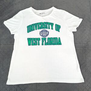 West Florida Argonauts Shirt Champion White Short Sleeve Girls Youth XL