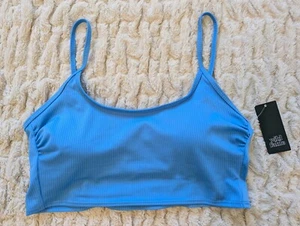NUEVO Bikini Tanque Wild Fable Azul Acanalado - Talla Grande - Imagen 1 de 3