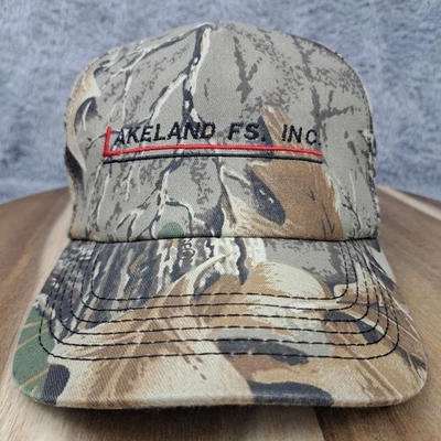 Boné vintage Realtree chapéu Snap Back camuflagem caça anos 90 feito nos EUA - Imagem 1 de 4