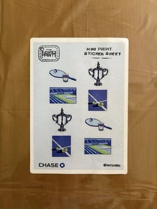 Inciardi x Chase 2025 US Open Tennis Mini Print Sticker Sheet - Picture 1 of 8