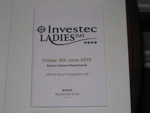 5. Juni 2015 offizielle Epsom Downs Pferderennen die Investec Oaks Rennkarte - Bild 1 von 5