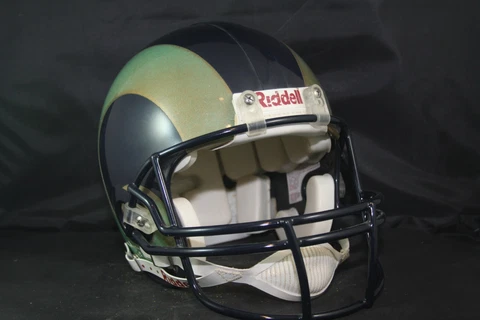 Vtg St. Louis Rams Authentic Riddell VSR4 Proline Football Helmet Exc 116 Cover