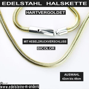 Schlangenkette Damen Schlangen Halskette Anhängerkette Edelstahl Schmuckkette - Bild 1 von 6