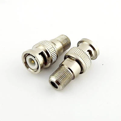 10pcs BNC Male Plug to F Female Coax CCTV TV Cable RF Straight Connector Adapter - Image 1 of 4