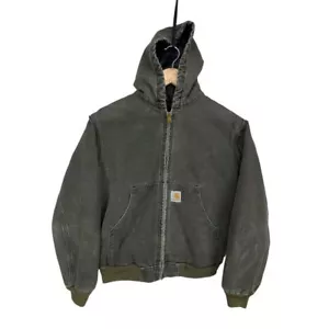 Carhartt Mid-Weight Quilt Lined Jacket Youth Large Y06 MOS Moss Green - Picture 1 of 18