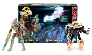 Jurassic Park x Transformers Collaborative Dilophocon & Autobot JP12 New in Box - Picture 1 of 1