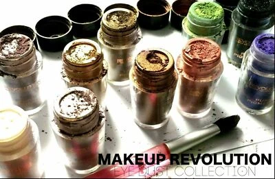 MAKEUP REVOLUTION Pure Pigments Eye Dust - Shimmer Metallic Loose Eyeshadow NEW - Image 1 of 2