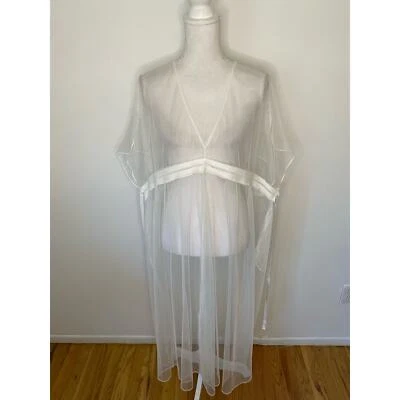 Malia Mills Annette White Tulle Cover Up - Size S - Image 1 of 4