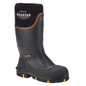 DRYSHOD Unisex Megatar Extreme-Protection Steel-Toe Work Boot, Sizes (MEG-MH-BK) - Picture 1 of 5