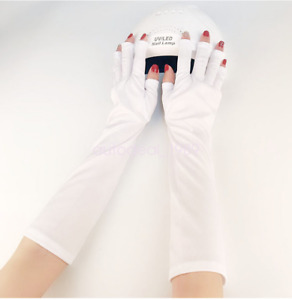 Anti UV Gloves UV Shield Glove Fingerless Manicure Nail Art Tools LED UV 1 Pair