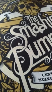 the smashing pumpkins extremely rare USA silk screen print poster with gold ink - Picture 1 of 8