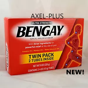 Bengay Ultra Strength Pain Relieving Cream Contains  2 x 4  OZ Tubes. NEW! - Picture 1 of 2