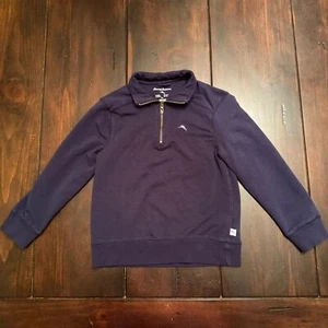 Boy's Tommy Bahama Quarter Zip Sweatshirt - Navy - Youth S - Picture 1 of 5