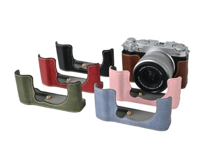 GADGETCOM PU-Leder Kameratasche Halbschalen-Hülle für Fujifilm X-M5 XM5 X-S10 X-S20