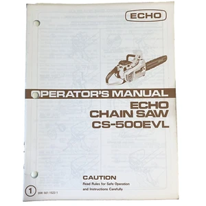 1980s Echo Chain Saw CS-500EVL Operator’s Manual Kioritz Vintage Original - Picture 1 of 3