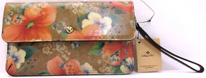 NUEVO PATRICIA NASH Bolso sin asas Muñequera Mediano Cuero Flores de Albaricoque Estampado Adelasia - Imagen 1 de 8
