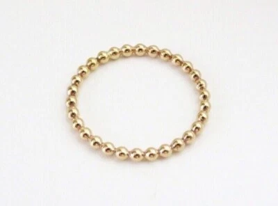 Anillo Burbuja Oro, Anillo Lleno de Oro, Anillo de Oro, Anillo de Cuentas de Burbuja, Anillo de Cuentas de Oro Foto 1 de 4