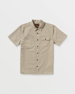 VOLCOM - Mens Trade Stone Shirt - Light Khaki - Casual Short Sleeve Shirt - Picture 1 of 4