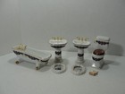 Vintage Dollhouse Bathroom Porcelain Set 1:12 Scale Miniature Furniture