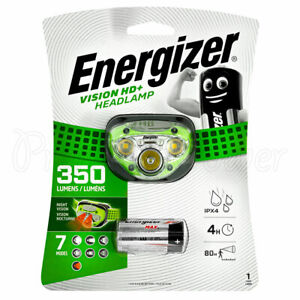 Energizer 350 Lumen Scheinwerfer Vision HD+ LED Nachtsicht Stirnlampe 7 Modi