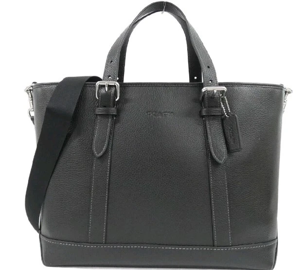 Bolso Bandolera Coach Warner Para Hombre en Cuero/Plateado/Negro CW213 NUEVO CON ETIQUETAS Foto 1 de 4