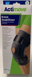 Knie Stabilisator verstellbar Hufeisen SPORT EDIT. Gr. XL XLarge schwarz Actimove - Bild 1 von 11