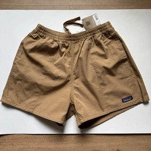 NUEVO Patagonia Mujer Funhoggers 4” Pantalones Cortos Viaje Marrón Talla M Nuevo Con Etiquetas - Imagen 1 de 8