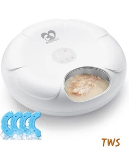 Casfuy Automatic Cat Feeder Cordless - Automatic Cat Food Dispenser with Stai... - Picture 1 of 13